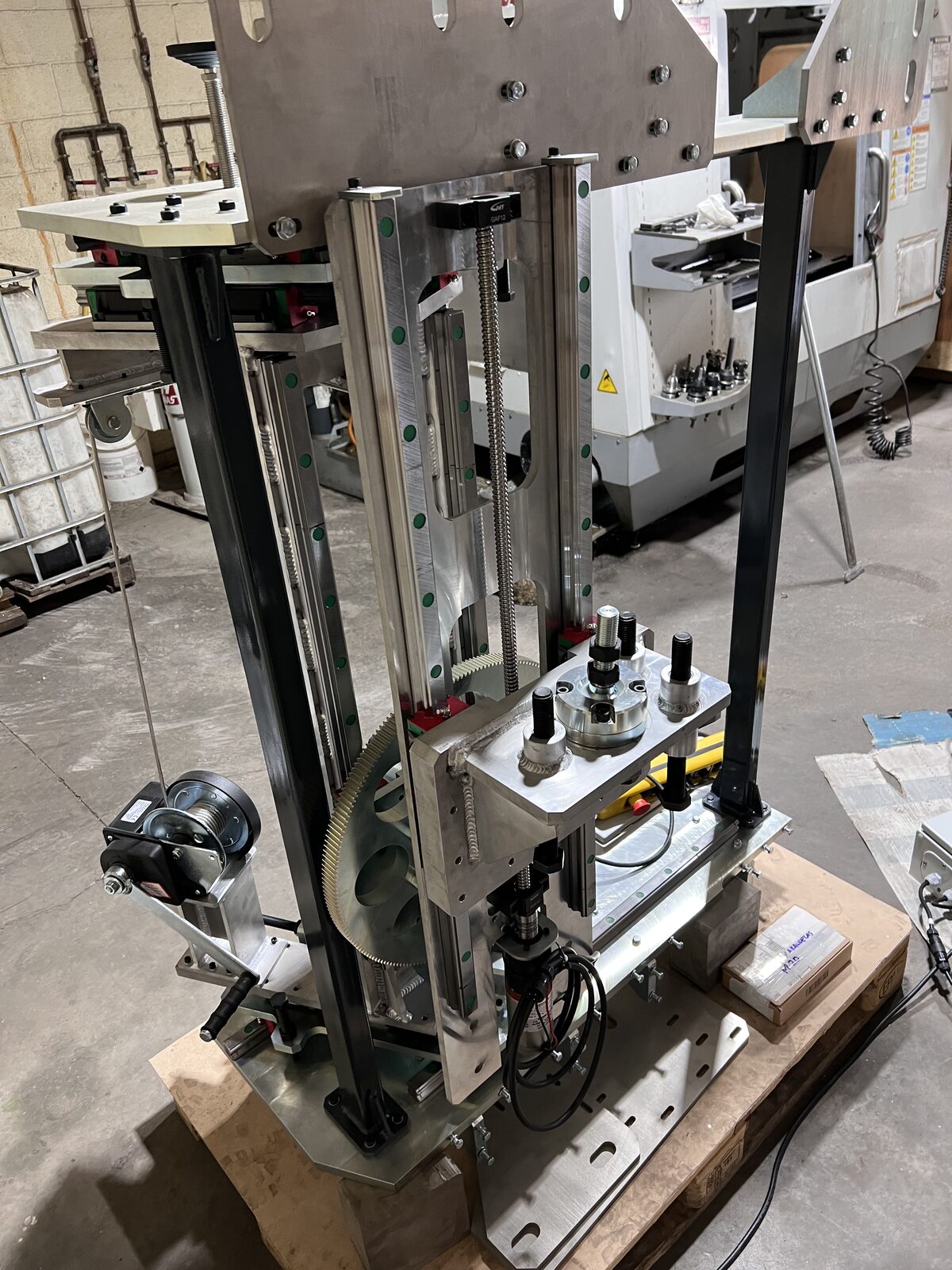 Assembled machined unit