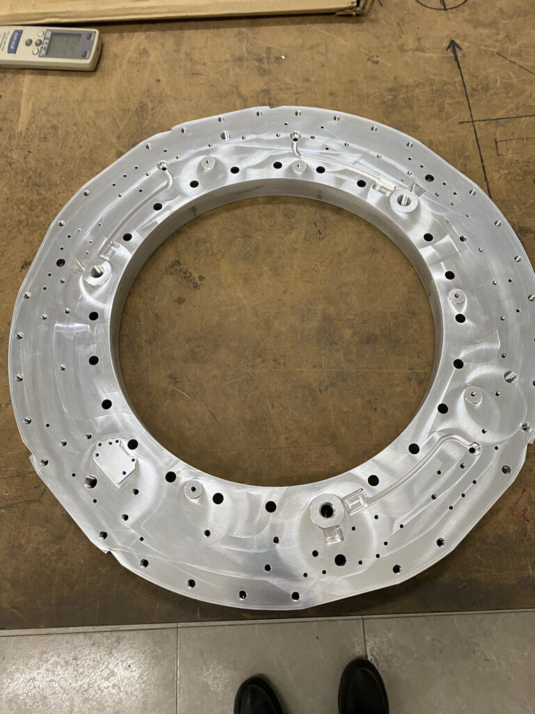 Machined aluminium crown