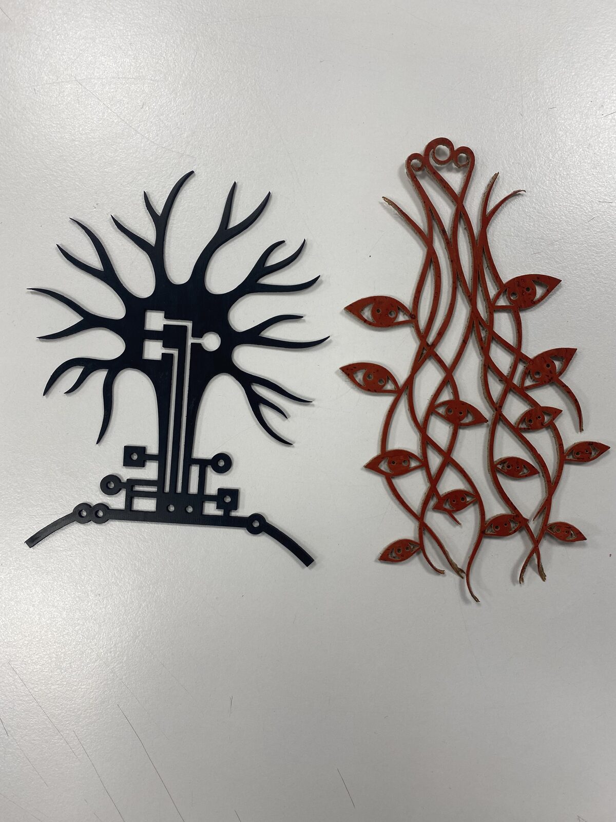 Cut-out artistic figures