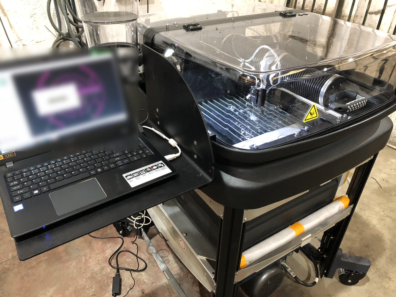 Compact waterjet in operation