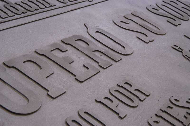 Engraved 316 stainless steel sign