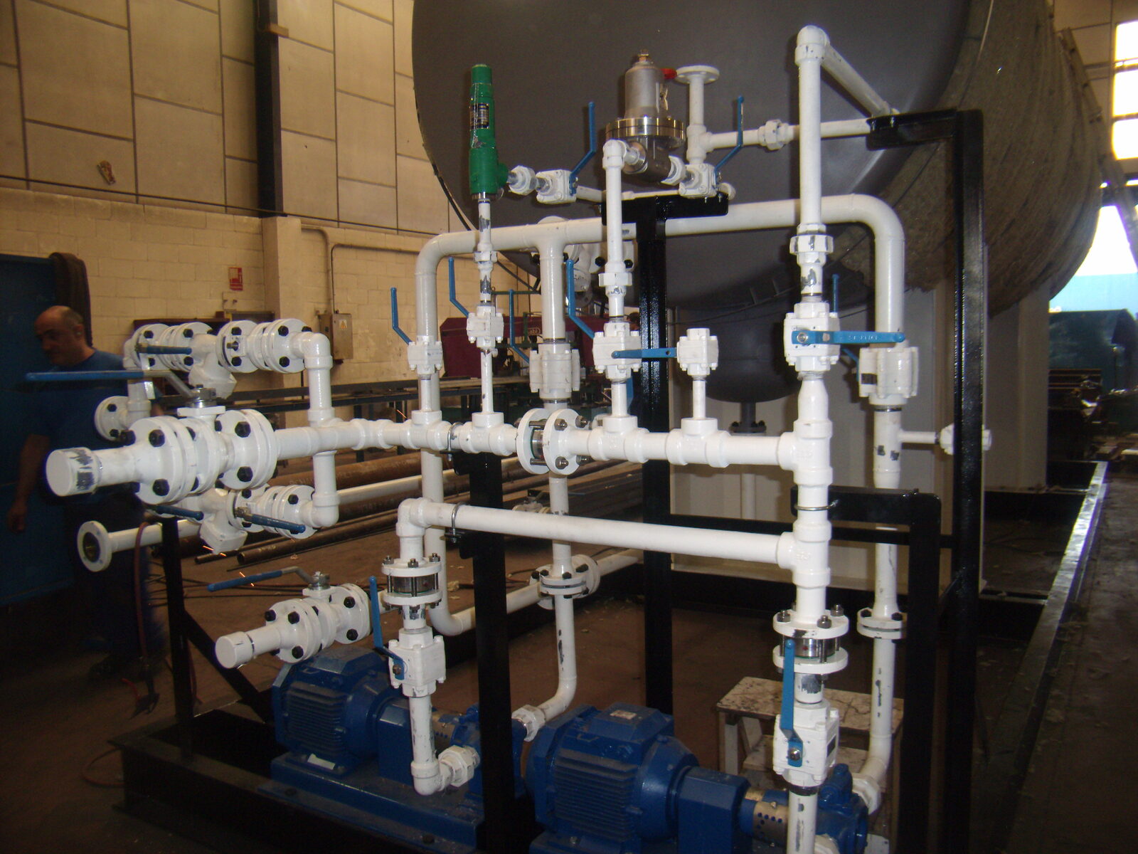 Piping and pump skid