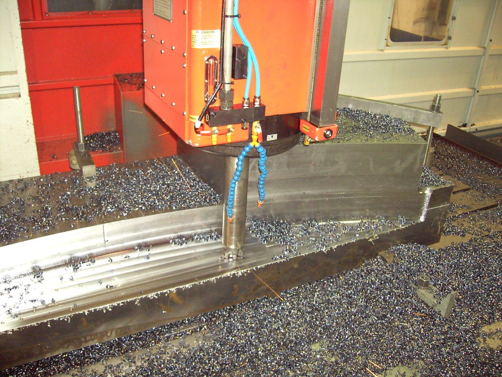 Machining of long guide