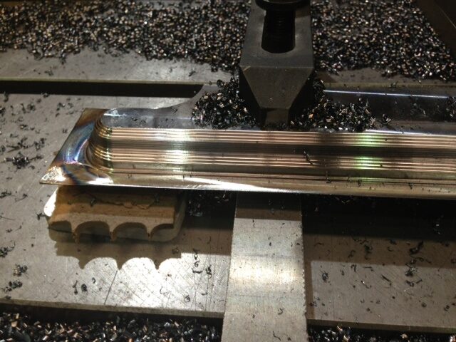 Milling a long guide