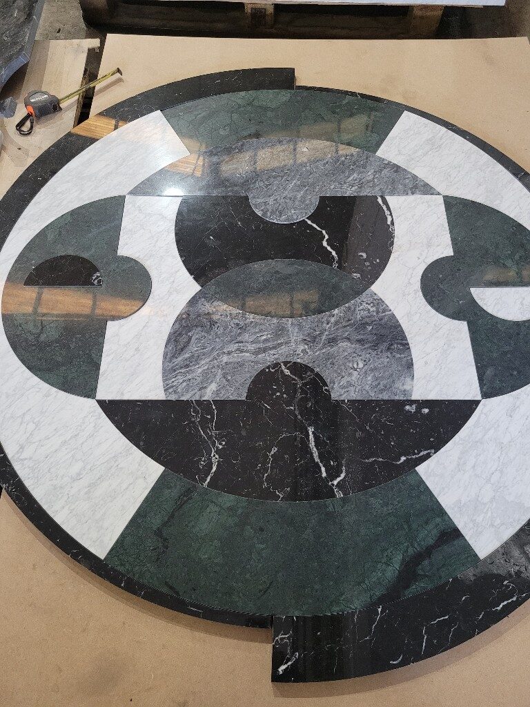 Circular marble mosaic