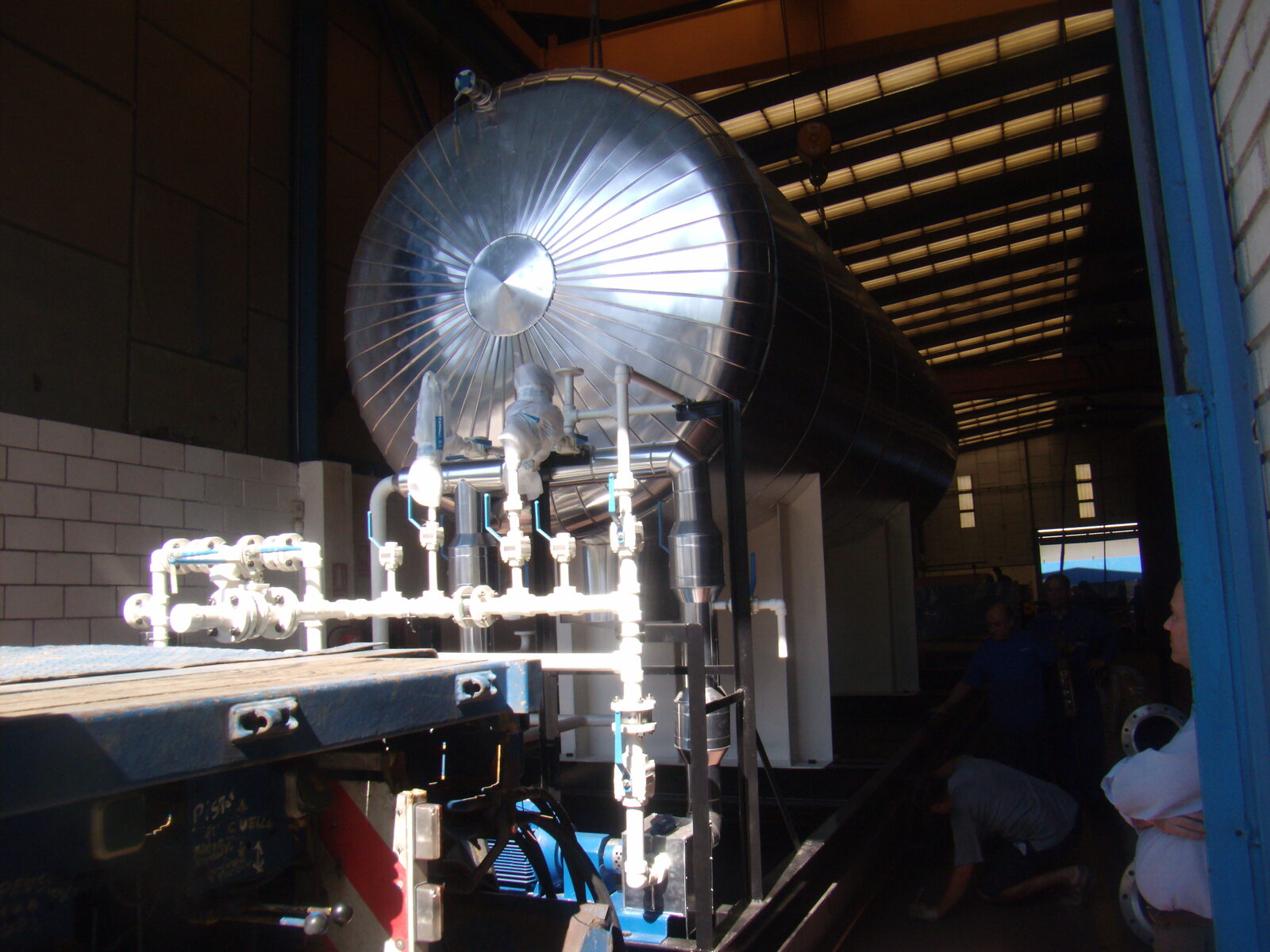 Insulated tank ready for dispatch