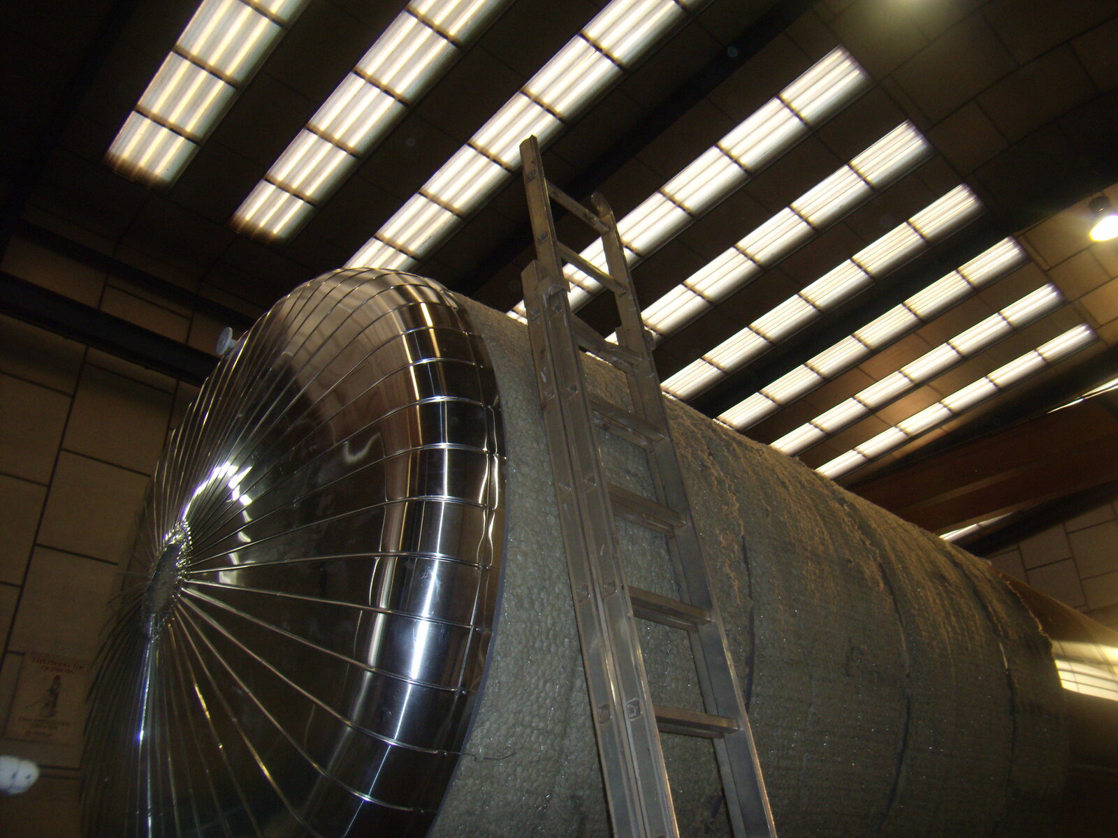Tank insulation in progress