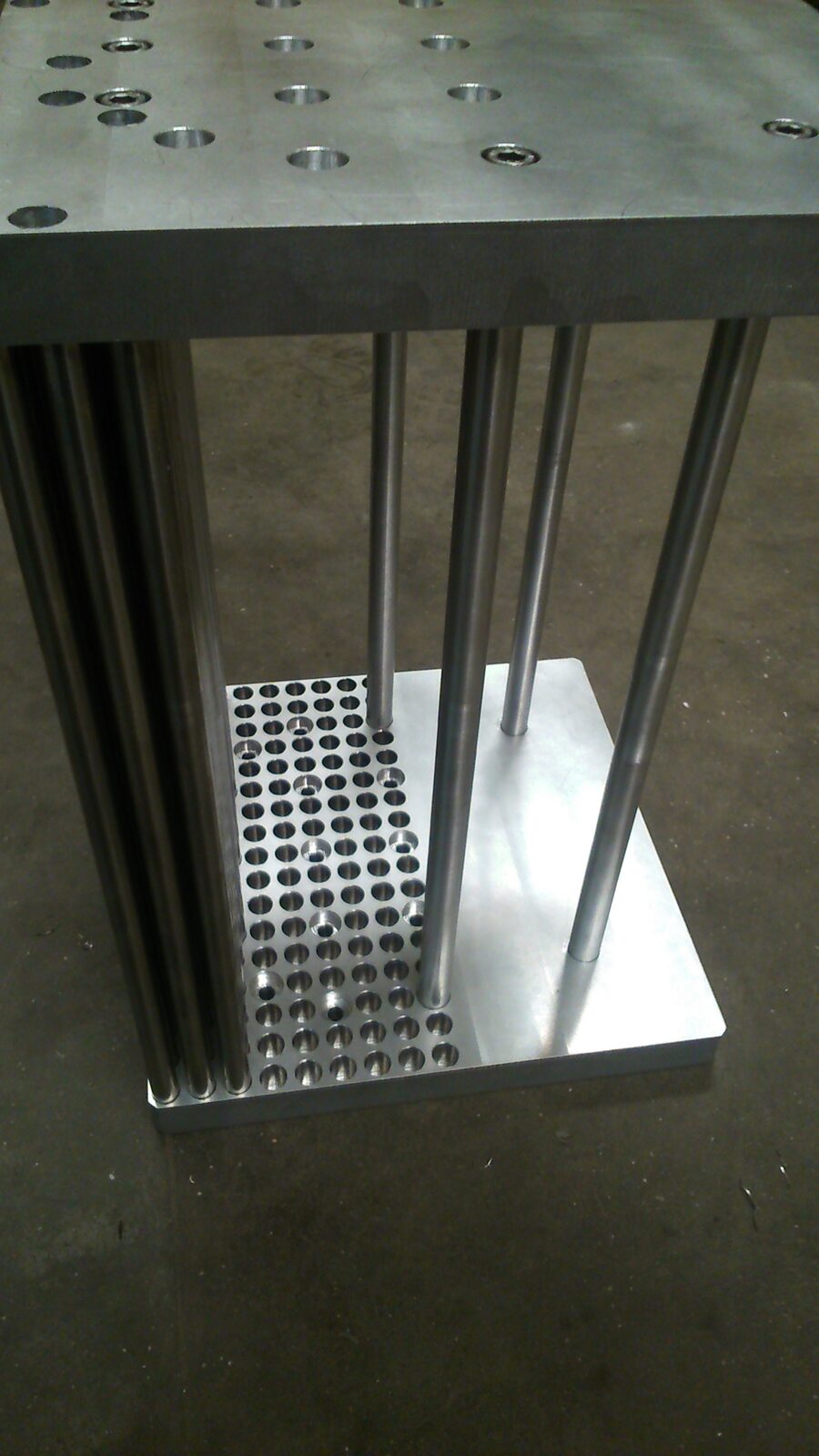 Drilled plates with columns