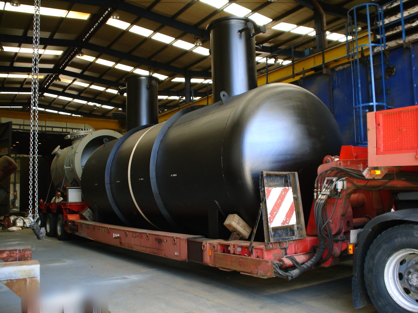 Black tank ready for dispatch