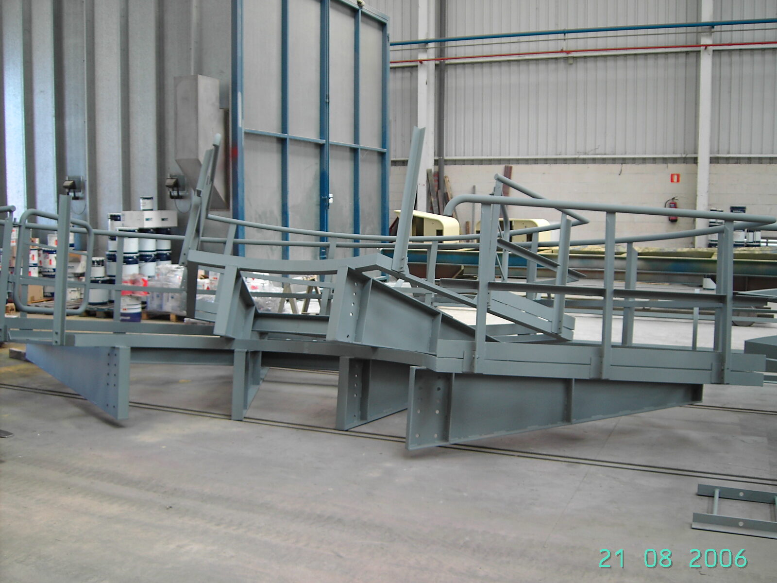 Painted steel walkways