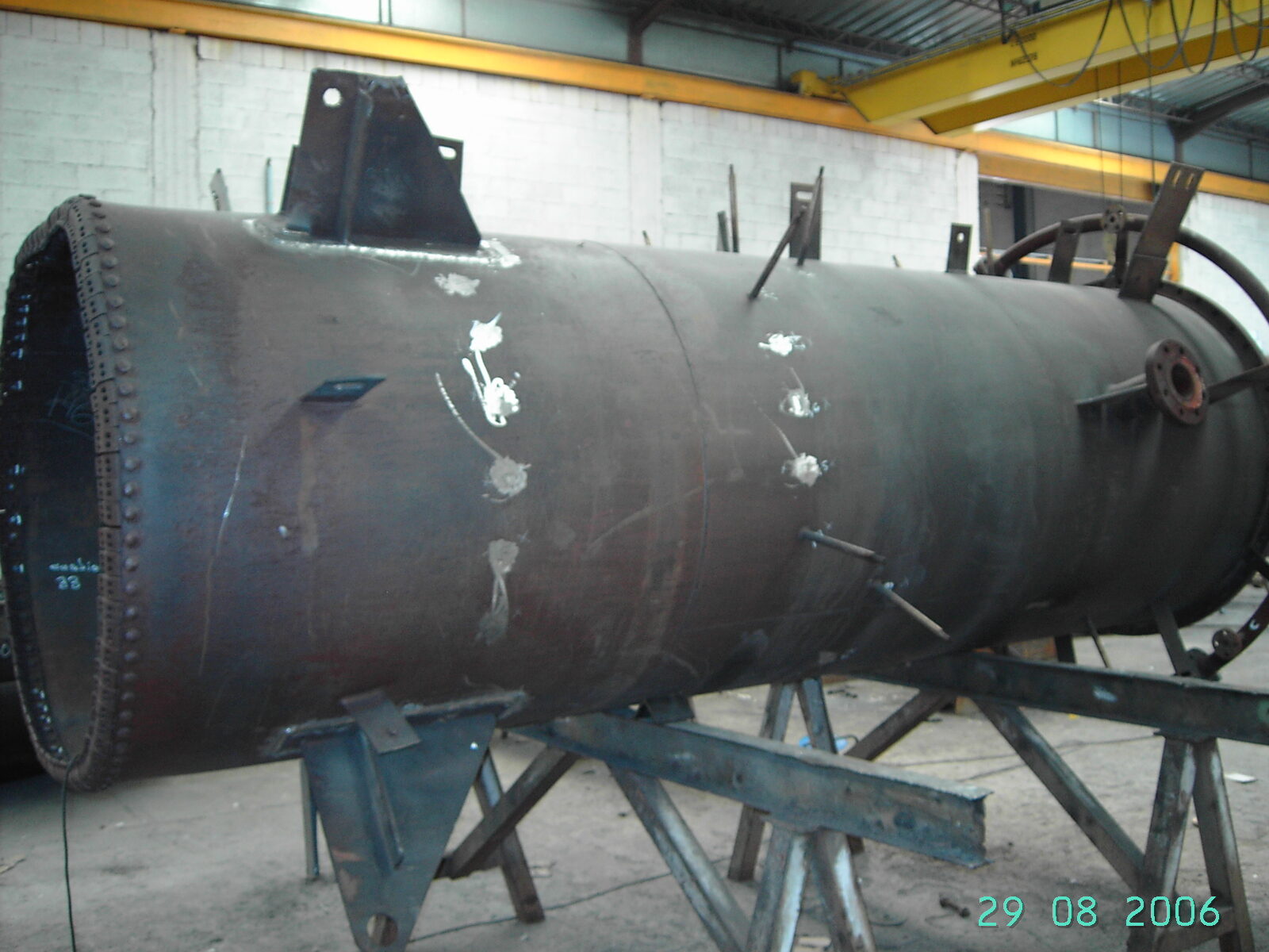 Steel shell ring in progress