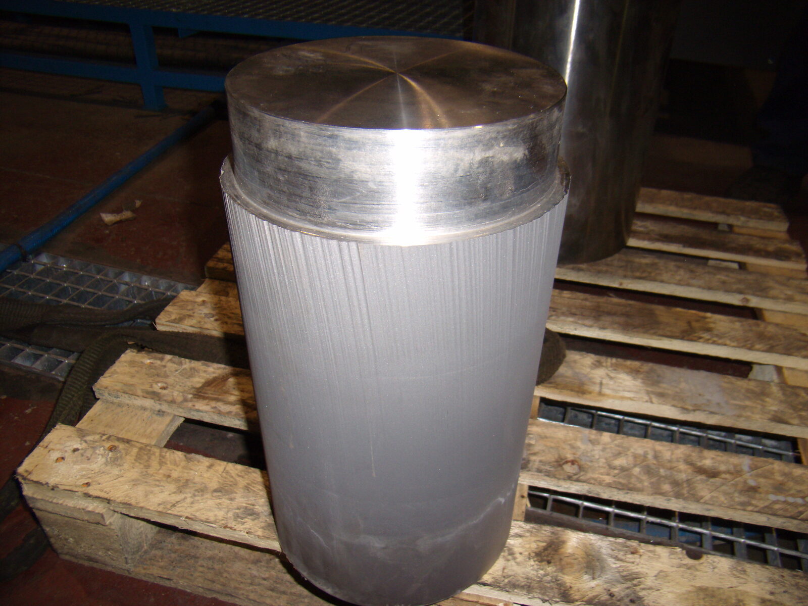 Waterjet-cut solid cylinder