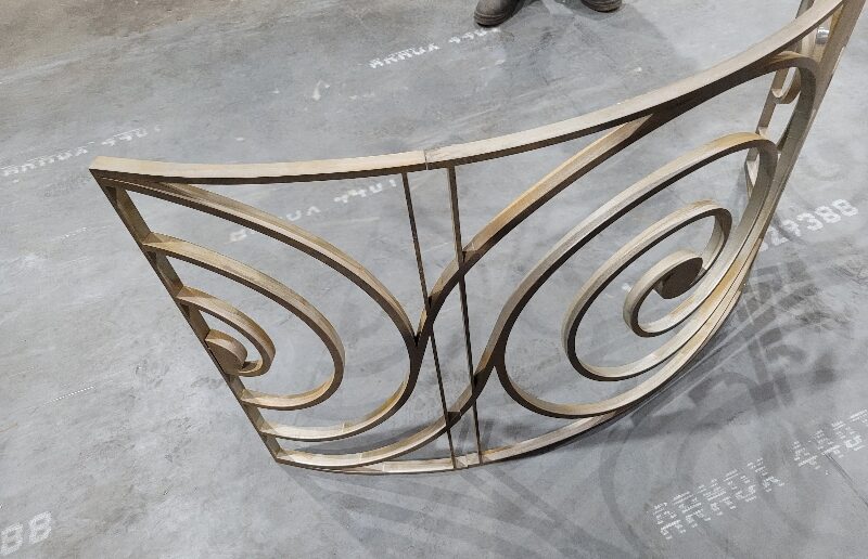 Curved ornamental railing