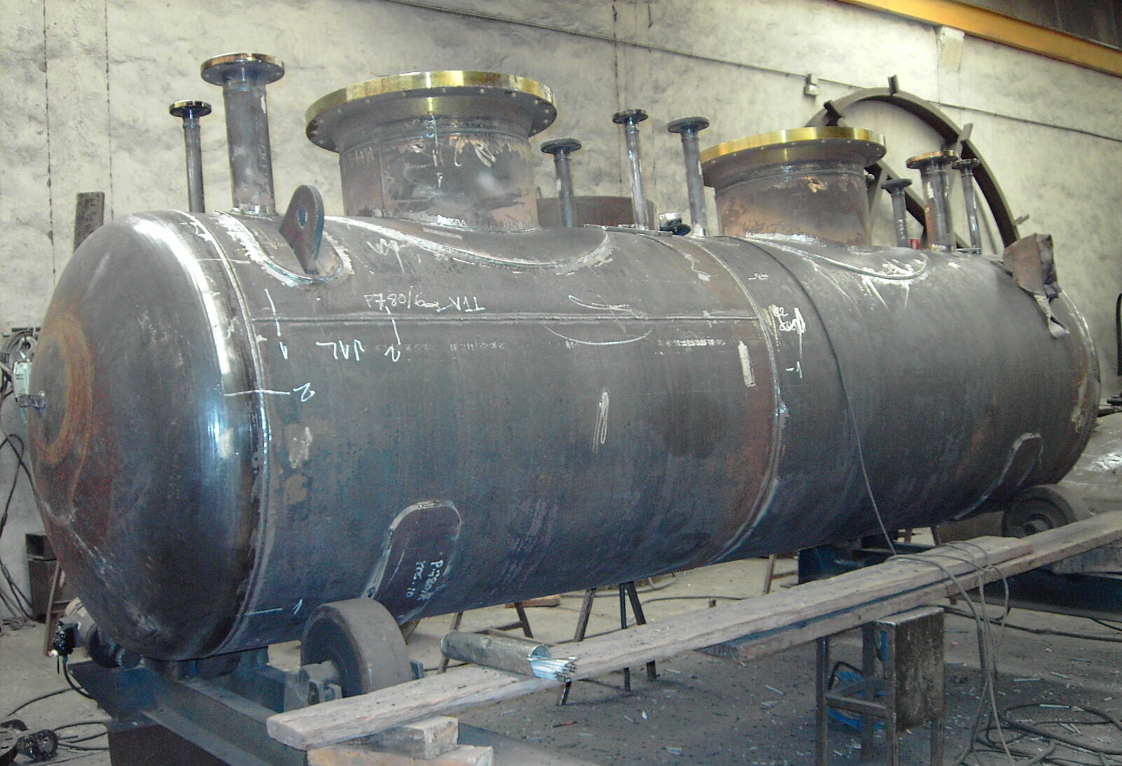 Pressure vessel in fabrication