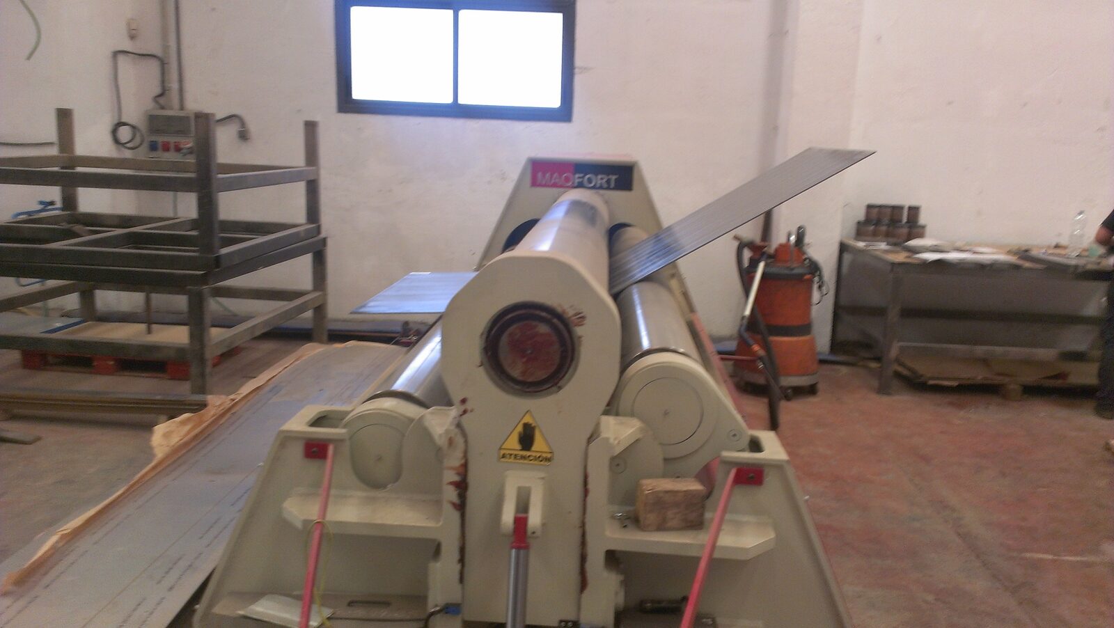 Plate in the rolling machine