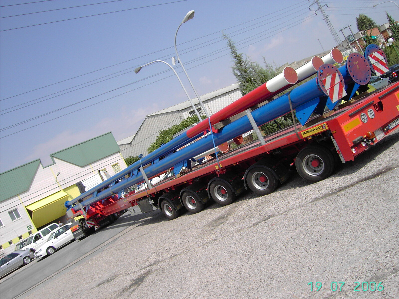 Flanged piping in transit