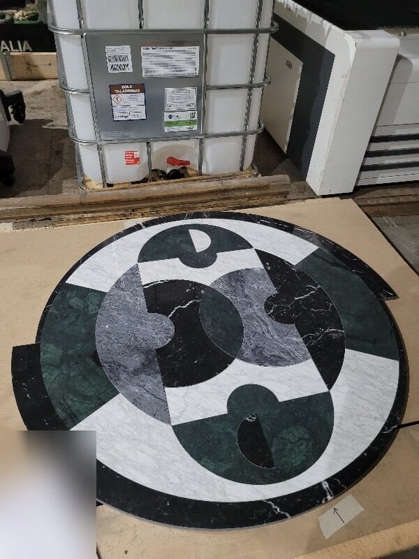 Assembled marble mosaic